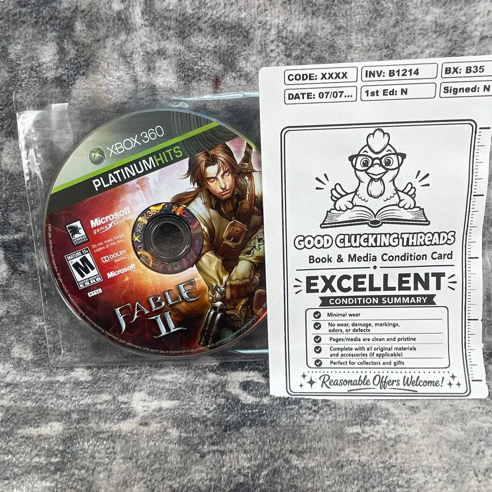 Fable II 2 Xbox 360 Platinum Hits Microsoft Lionhead 2008 Action RPG Disc Only